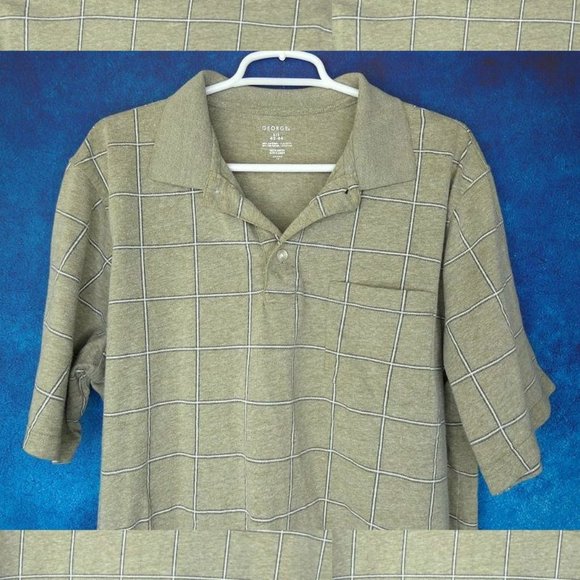 George Men's Green Golf Polo Shirt Large - Picture 3 of 6